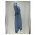 Autre Marque APIECE APART Gestreiftes Midikleid Blau Baumwolle - Ansicht 3
