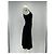Autre Marque GAÂLA Trägerloses Kleid aus schwarzem Satin - Ansicht 3