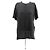 Camiseta Mm6 de lana gris con estampado gráfico