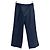 Pantalones Massimo Dutti de mezcla de lino azul marino con rayas