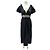 Alexa Chung Schwarzes Satin Kleid Lang