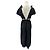 Alexa Chung Schwarzes Satin Kleid Lang - Ansicht 2