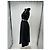 Alexa Chung Schwarzes Satin Kleid Lang - Ansicht 4