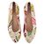 Bailarinas Hermès de lona blanca con estampado de hojas 38 Blanco - vista 6