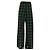 Alice + Olivia Calça xadrez preta e verde Preto