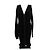 Abito Diesel nero midi con zip e scollo a V