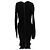 Abito Diesel nero midi con zip e scollo a V - vista 2