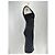 Just Cavalli Schwarzes ärmelloses Midikleid aus Satin - Ansicht 3