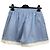 Autre Marque Pantaloncini WOERA blu in cotone a righe bianche - vista 2