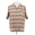 Camicia Prada a righe in misto seta marrone M