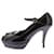 Escarpins à plateforme en cuir noir Yves Saint Laurent  - vue 3