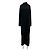 The Row Schwarzes langes Viscose Kleid mit langen Ärmeln