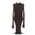 Vestido largo de seda marrón Bottega Veneta con botones Castaño