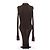 Vestido largo de seda marrón Bottega Veneta con botones Castaño - vista 2