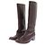 Botas Miu Miu de cuero marrón Castaño