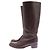 Botas Miu Miu de cuero marrón Castaño - vista 3