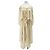 Autre Marque Beige Maxikleid mit Rüschen