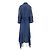 Abito maxi in seta blu navy Hermès con ricami - vista 2