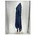 Abito maxi in seta blu navy Hermès con ricami - vista 4