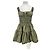 Autre Marque Vestido NIA de algodón caqui fruncido S