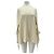 Autre Marque Texturierte Bluse in Creme Beige