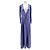 Uterque Lila Satin Kleid Lang