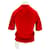 Autre Marque Roter Wollpullover mit Knöpfen 440ME - Ansicht 2