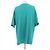 Camiseta Balenciaga com logo turquesa de algodão - vista 2