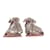 Autre Marque KJACQUES Ledersandalen Python Print Grau  - Ansicht 4
