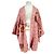 Autre Marque Kimono Pearl de algodón rosa bordado