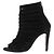 Décolleté con cinturino a punta aperta in camoscio nero Jerome Dreyfuss - vista 3