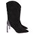 Stivali con tacco Ba&Sh in suede e pelle nera 36 Nero - vista 2