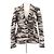 Lanvin Zebra Print Seidenjacke Grau