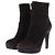 Autre Marque Botines de tacón de ante Negro