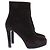 Autre Marque Botines de tacón de ante Negro - vista 2
