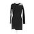 Abito corto nero con maniche lunghe Thierry Mugler