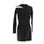 Abito corto nero con maniche lunghe Thierry Mugler - vista 2