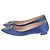Manolo Blahnik Bailarinas de ante azul "Hangisi" - vista 2