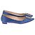 Manolo Blahnik Bailarinas de ante azul "Hangisi" - vista 3