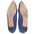 Manolo Blahnik Bailarinas de ante azul "Hangisi" - vista 7