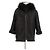 Sam Rone Schwarze Schafslederjacke mit Fuchsfellkragen