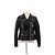 Moncler Black Leather Down Jacket