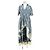 Vestido maxi de seda Christian Dior azul con estampado