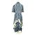 Vestido maxi de seda Christian Dior azul con estampado - vista 2
