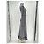 Vestido maxi de algodón azul y blanco Paco Rabanne - vista 3