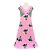 Abito midi stampato rosa Marc Jacobs