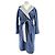 Abrigo reversible Max Mara de cachemira gris y azul con capucha - vista 5