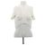 Top corto in rete arricciata crema Alaïa Bianco