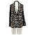 Zadig & Voltaire Blazer aus Kunstfell Zebra Print Schwarz