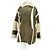 Drome Leder- und Kunstfellmantel Khaki